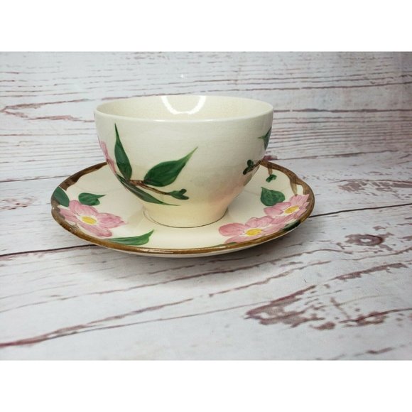 Rare Hand Painted El Rancho Floral Design Tea Cup And Saucer - Picture 6 of 7